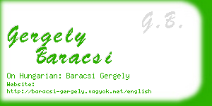 gergely baracsi business card